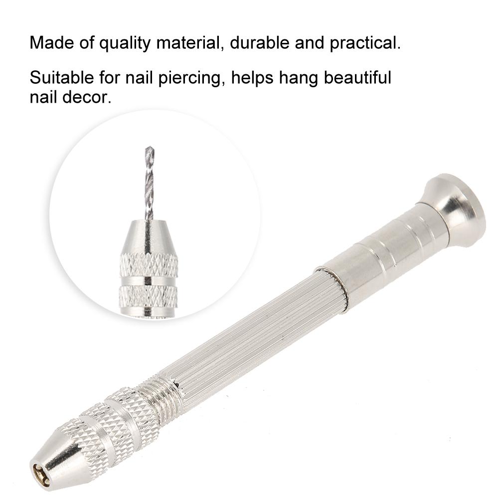 Manual Nail Art Piercing Tool Nail DIY Pendant Punch Manicure Accessory