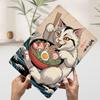 Постер «Кот ест рамен» Индивидуальная настенная живопись Винтажные металлические таблички Ретро жестяная табличка для мужской комнаты Гостиная Декор