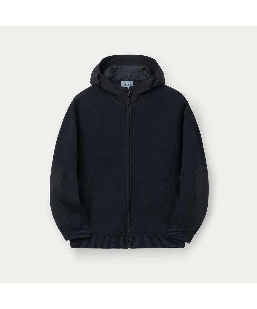 Series Hybrid Zip-Up Hooded Cardigan Sawas26001Bkx