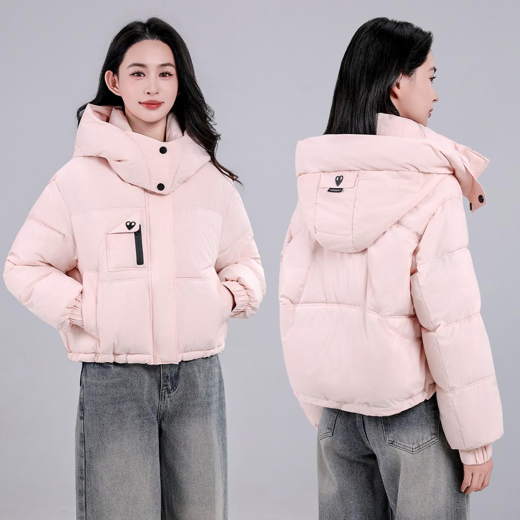 Korea Dongdaemun bread clothes women's hooded small short down cotton clothes autumn and winter short student jackets