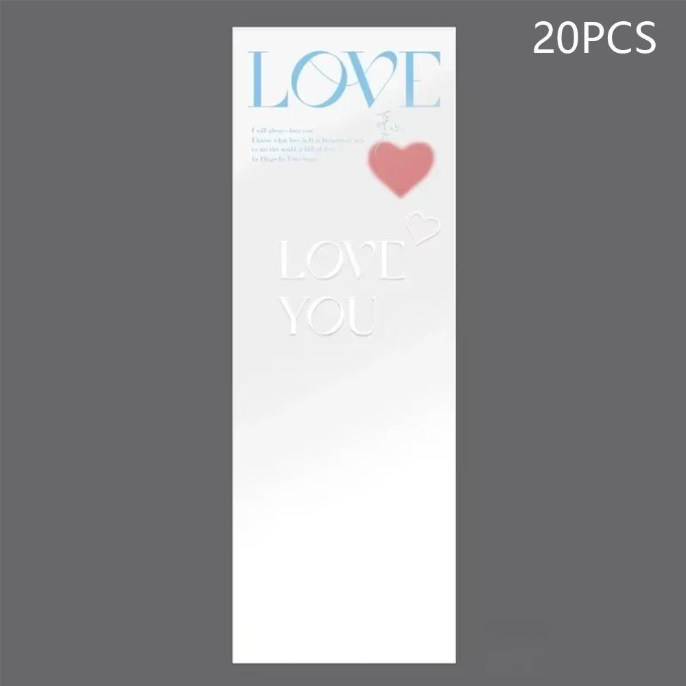 LOVE Rose Packaging Bags Transparent Flower Wrapping Paper Gifts Bouquet Plastic Bag