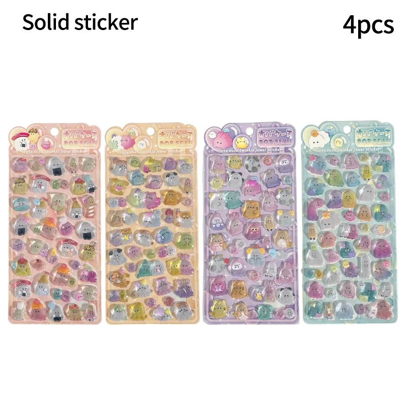 3D Solid Relief Jelly Stickers Strawberry Cake Candy Stickers For Diy Phone Case Scrapbook