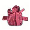 Reversible Dog Raincoat Hooded Poncho Rain Jacket Double Sided Built-in Leash Hole Reflective Safety Strips for Small to Extr 5
