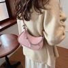Women's Small Bag 2025 Winter New Exquisite Chain Shoulder Bag Solid Color Casual Simple Messenger Bag