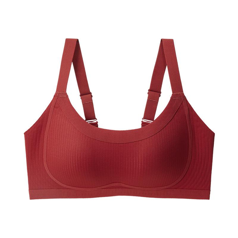 Seamless Plus Size Bra Wireless Bras for Women Full Cup Bra Sexy Underwear Red Color Brassiere M-3XL