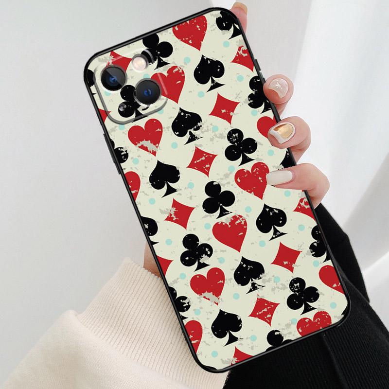 Чехол для телефона с изображением игральных карт для казино для iPhone 17 Pro Max 16 15 14 11 12 13 Pro Max mini 15 16 Plus 16e 17 Air