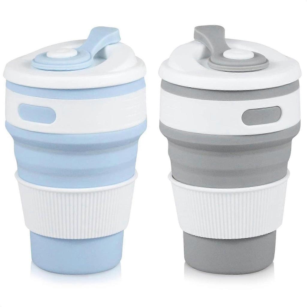 2025 Latest Model 2-Pack Collapsible Coffee Cup Reusable 12oz Leakproof Travel