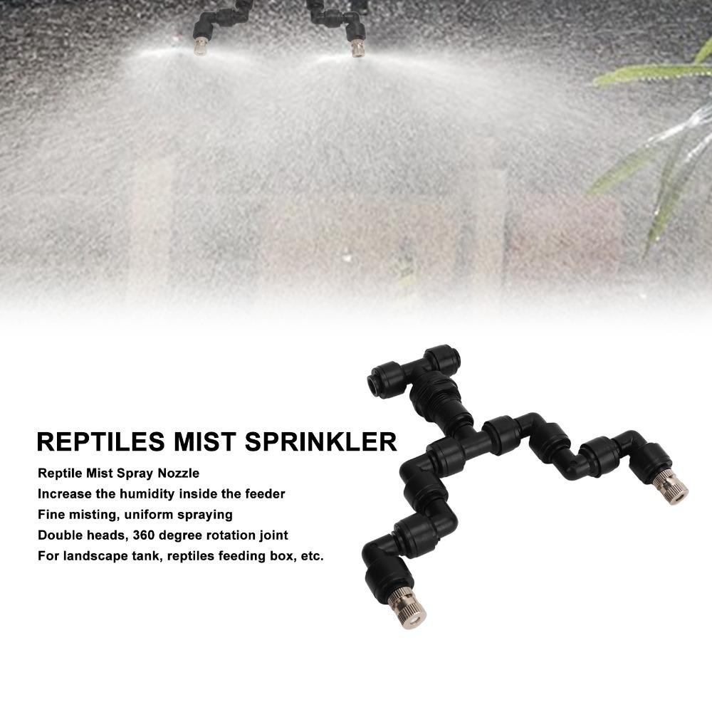 360 Degree Rotation Spray Nozzle Fine Misting Effect Double Head Sprinkler  Climbing Pets