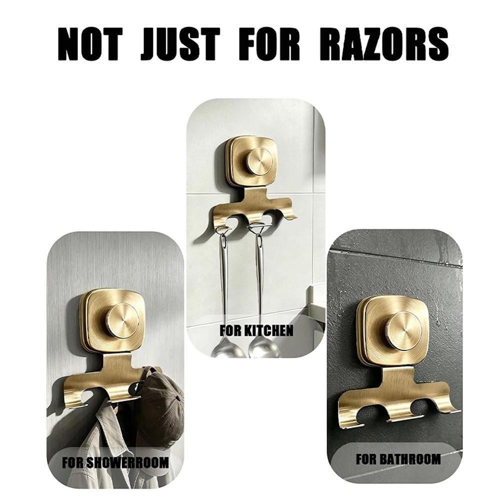 Removable Suction Cup Razor Holder Wall Mounted Shaver Storage Rack Washroom Wall
