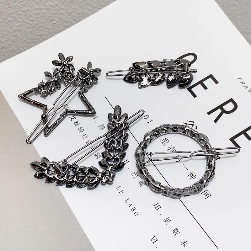 Элегантная заколка для волос из сплава 'Синяя звезда' - Минималистичный роскошный аксессуар