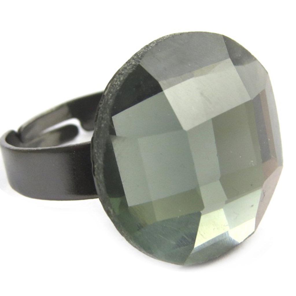 Les Trésors De Lily [N3076] — Серое дизайнерское кольцо «Сисси»