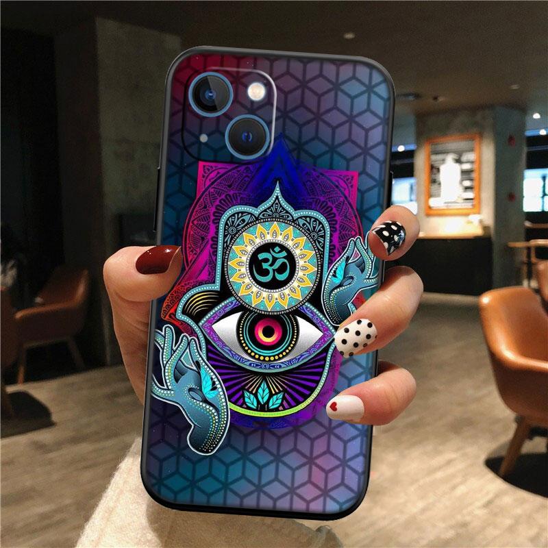 Hamsa Hand Amulet Psychedelic New High-End Shell Phone Case for OPPO A3 Pro A72 A74 A76 A77 A77S A78 A79 A94 A95 A18 A40M A58