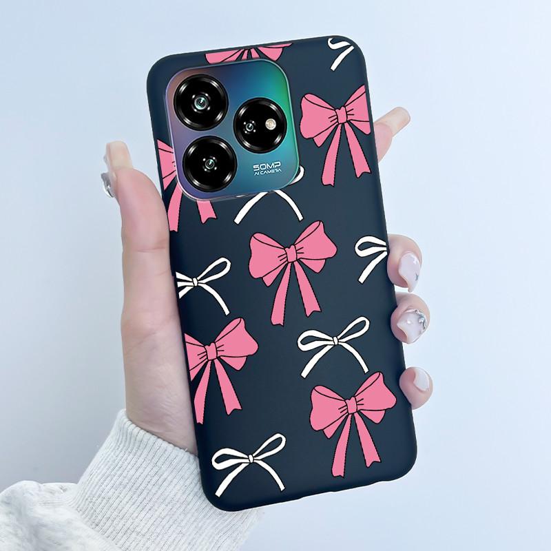 Для ZTE Axon 60 Lite / Blade V60 Vita / Nubia V60 Дизайнерский Чехол Милый Сердечко Кролик Чехол Черный Мягкий Силикон Защитная Крышка