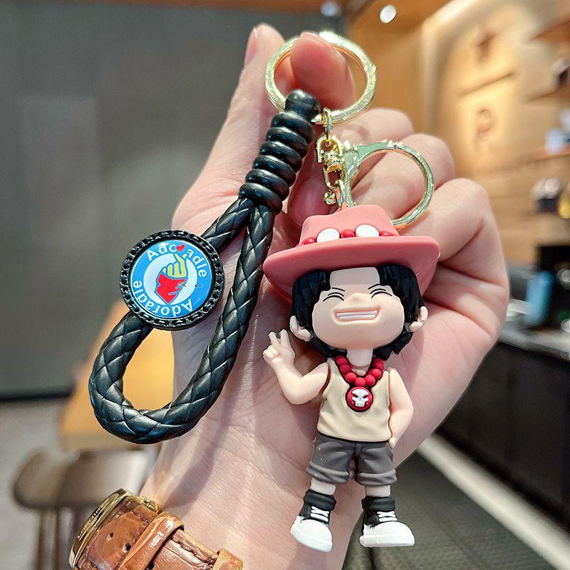 Мультяшный Бог Вина One Piece Аниме Персонажи Луффи, Чоппер, Усопп 3D Фигурка Брелок для Автомобиля Силиконовый Подвеска Шарм для Сумки Аксессуар