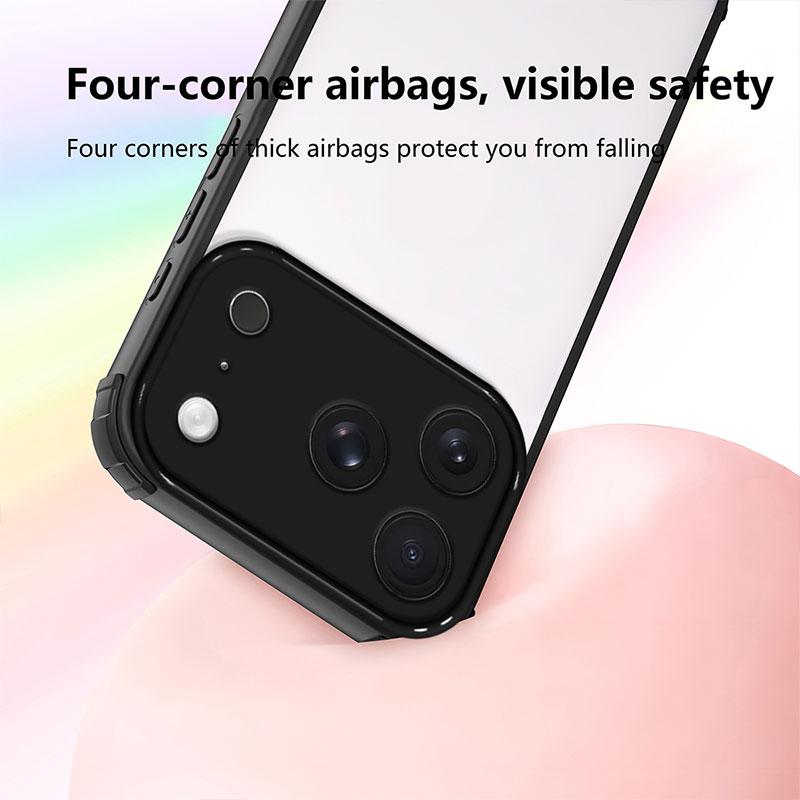Противоударный чехол для iphone 17 pro Жесткая задняя крышка для iphone 17 pro max Бампер из ТПУ + ПК Защитная Capa iphone17promax Coque