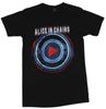Футболка унисекс с кнопкой «Play Button Pic Played Here Tour» Alice In Chains