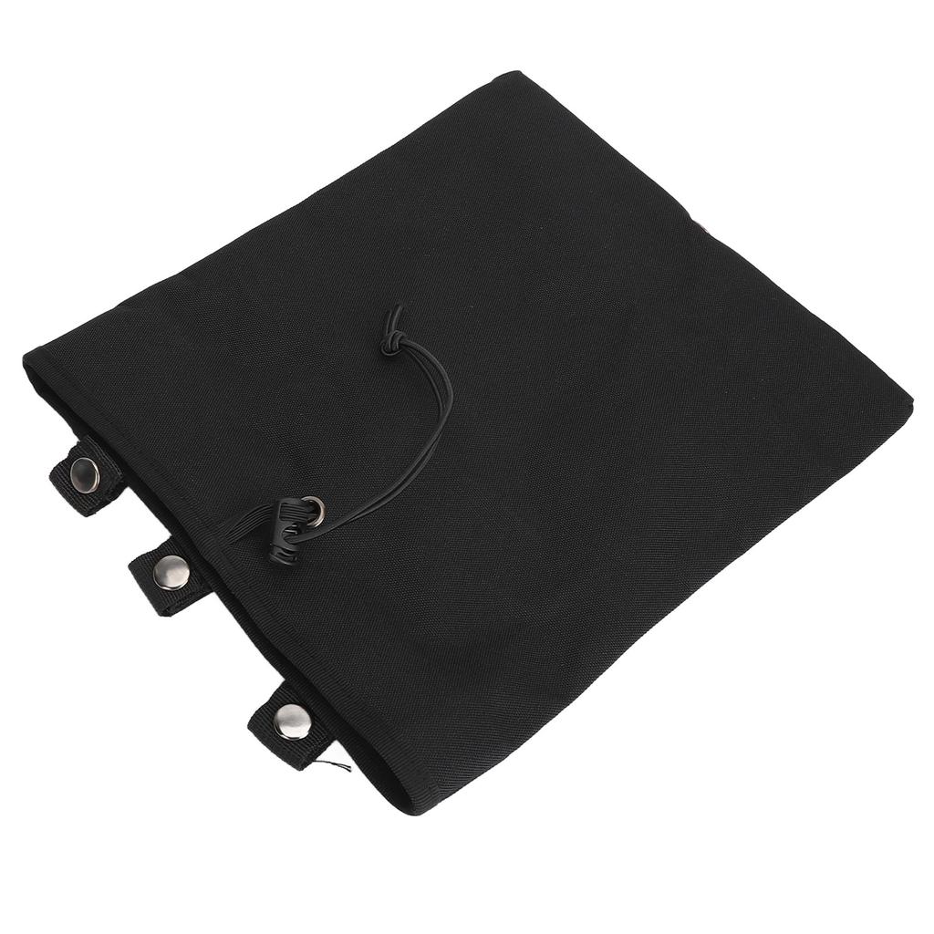Dump Pouch Black Drawstring Pouch Large Capacity Oxford Cloth Easy Attach Combat Bag for Hiking Cycling Camping