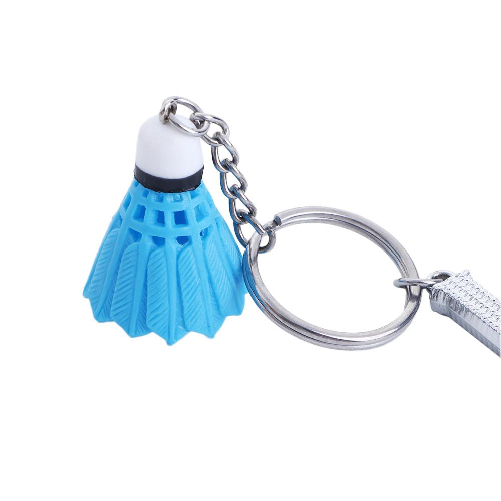 Fashion DIY Gifts Key Holder Badminton Racket Key Chain Key Ring Keyfob Badminton Pendant Keyring