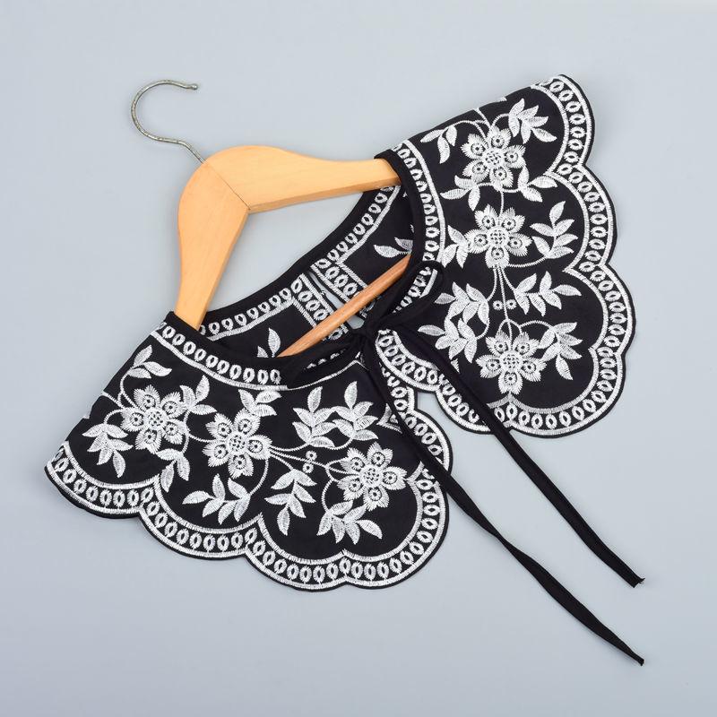 2023 Shirt Fake Collar Lace Black White Shirt Detachable Collar Suit Men Female Shirt Lapel Top Summer Thin Cool Fake Collar