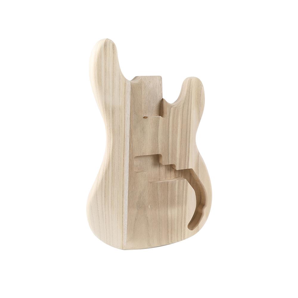 PB-T02 Bass Guitar Body in Paulownia Wood, Raw Wood Finish
