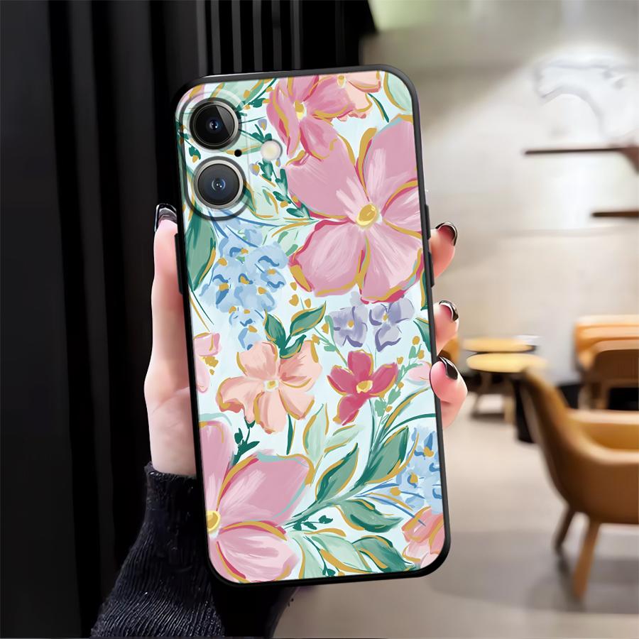 Case for Apple iPhone 17 Pro Max Air 12 15 Pro 7 8 XR XS MAX 13 14 16 11 Funda Phone Cover Cartoon Flower Butterfly