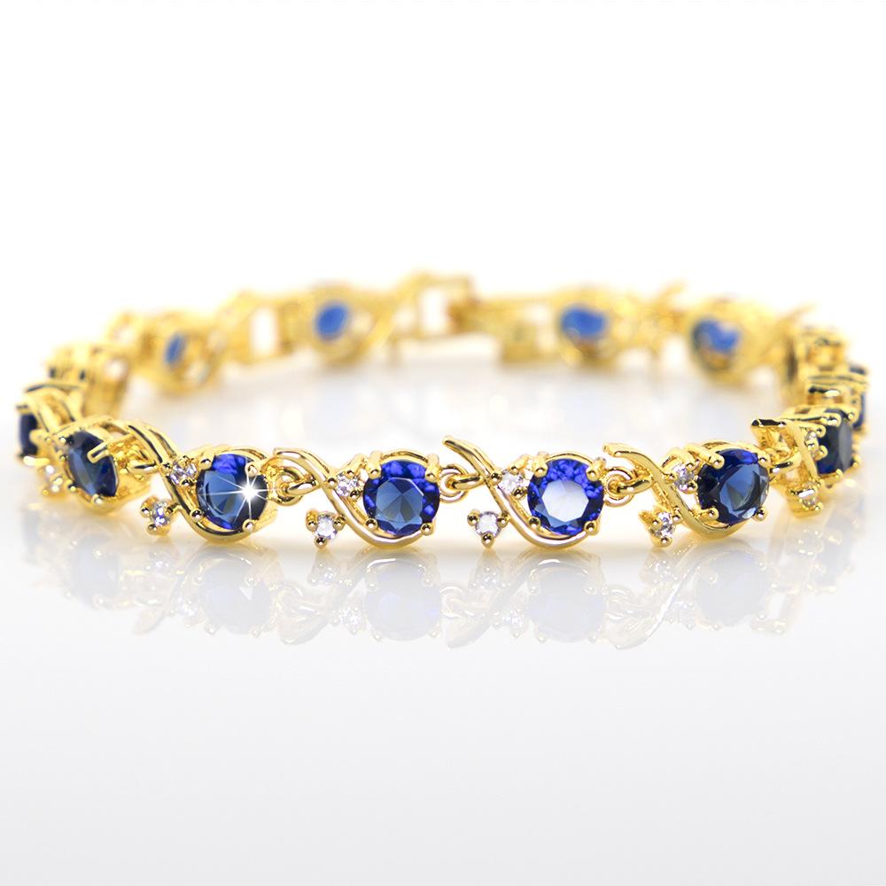 Женский браслет из циркона с цветами свежей сливы, креативный, универсальный, многоцветный