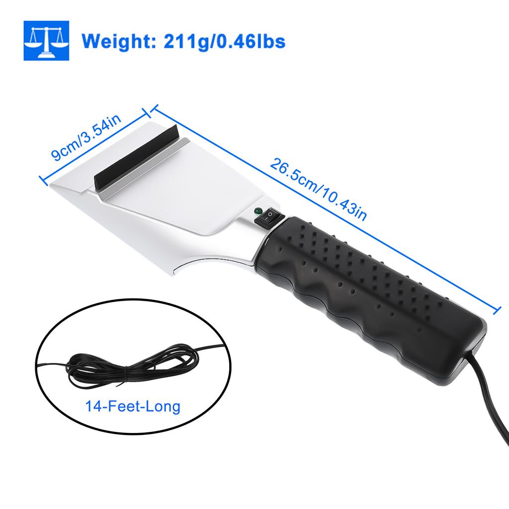 12V Electric Heated Car Ice Scraper Automobiles Winter Car Accessories Snow Removal Shovel Windshield Glass Defrost Clean Tools
