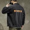 Denim Jacket Men'S Loose Trendy Brand Retro Trend Velvet Large Size Black Tooling Jacket