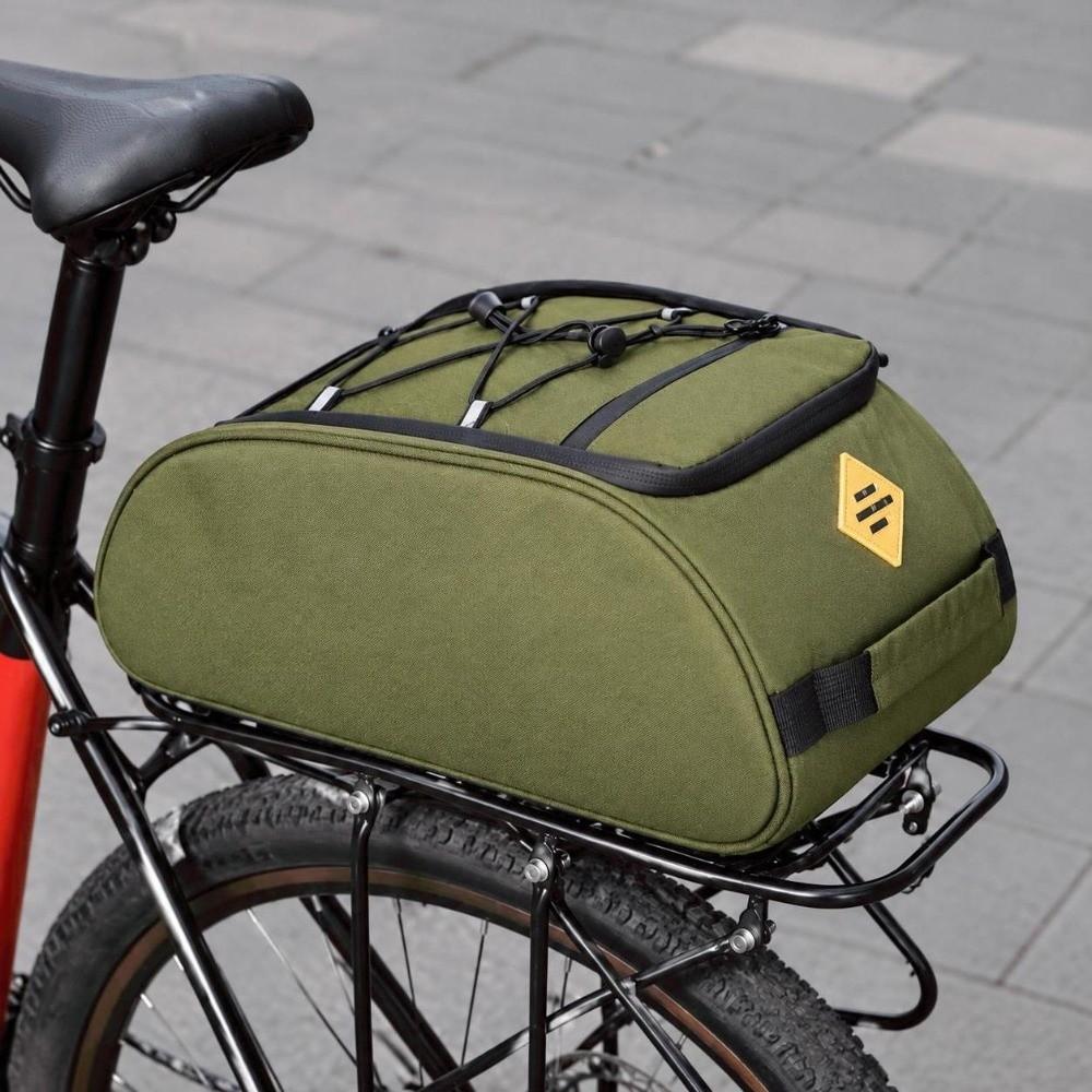 hook and loop Bike Trunk Bag 8L Capacity Bike Rear Seat Bag Durable Bike Luggage Bag Travel Use