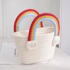 Storage Basket Picnic Basket Organizert Box Handbags Weaving Bag Woven Pouch Cotton Rope Woven Bag