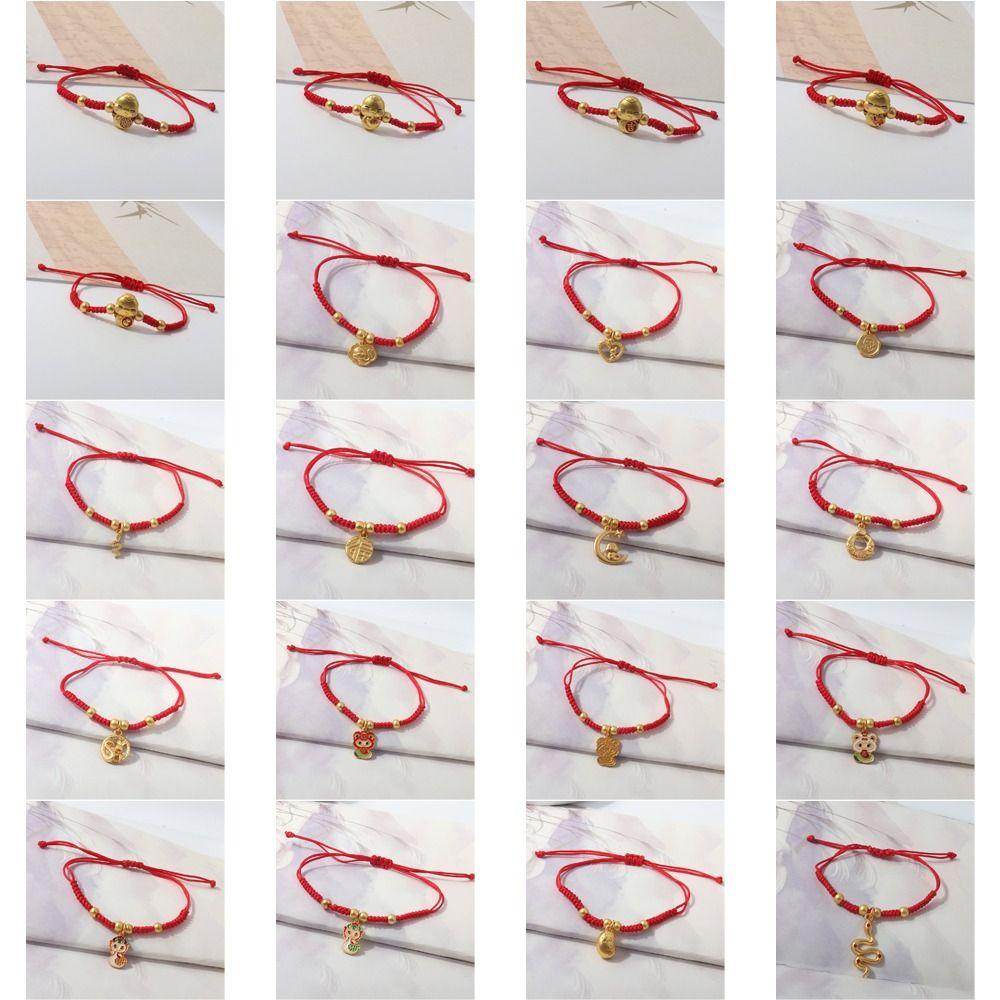Hand Rope Snake Year Bracelet Chinese Style Fortune Bracelet Retro Lucky Red Rope Gift