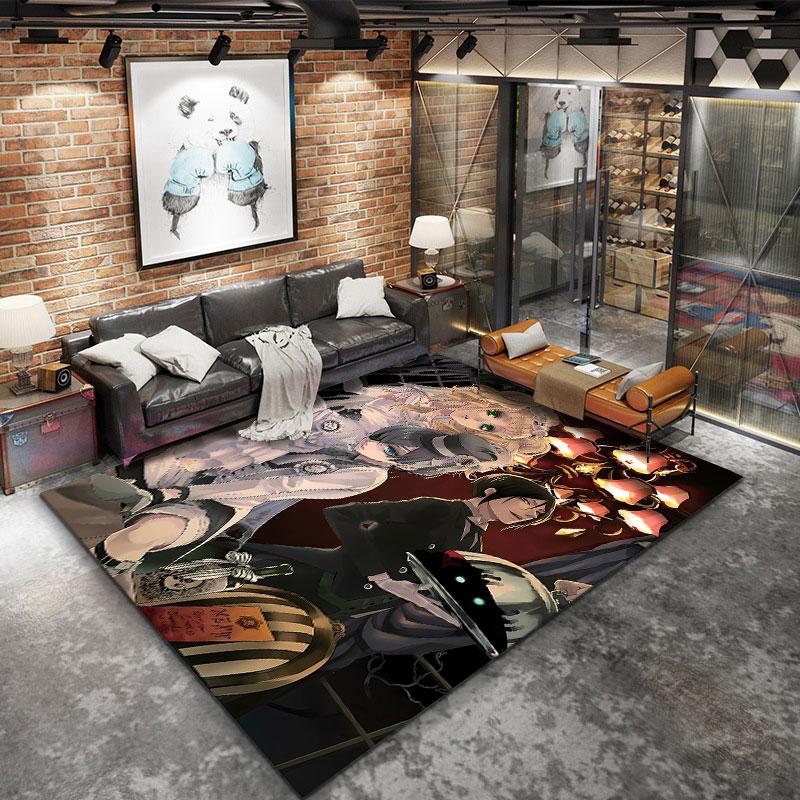 Black Butler Carpet Rug For Living Room Bedroom Home Sofa Decoration Kids Play Nonslip Floor Mat
