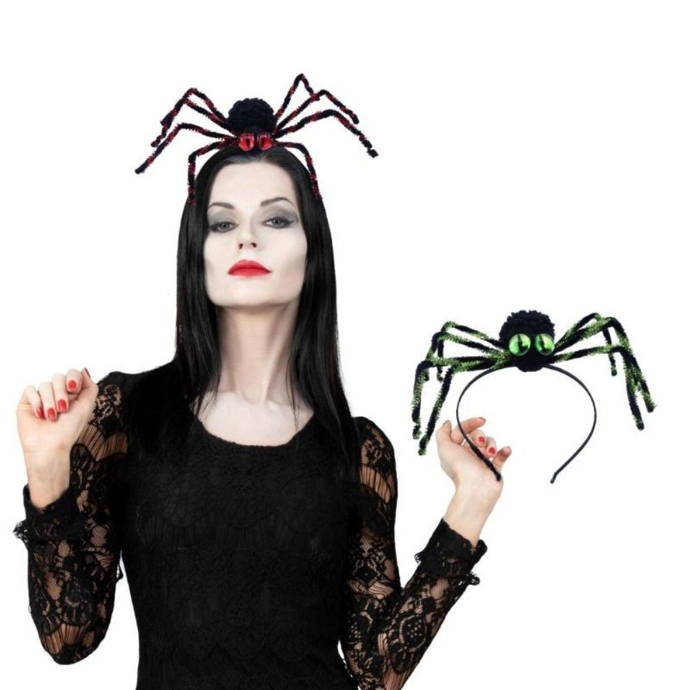 Plush Spider Halloween Headband Headwear Halloween Party Decorations Men