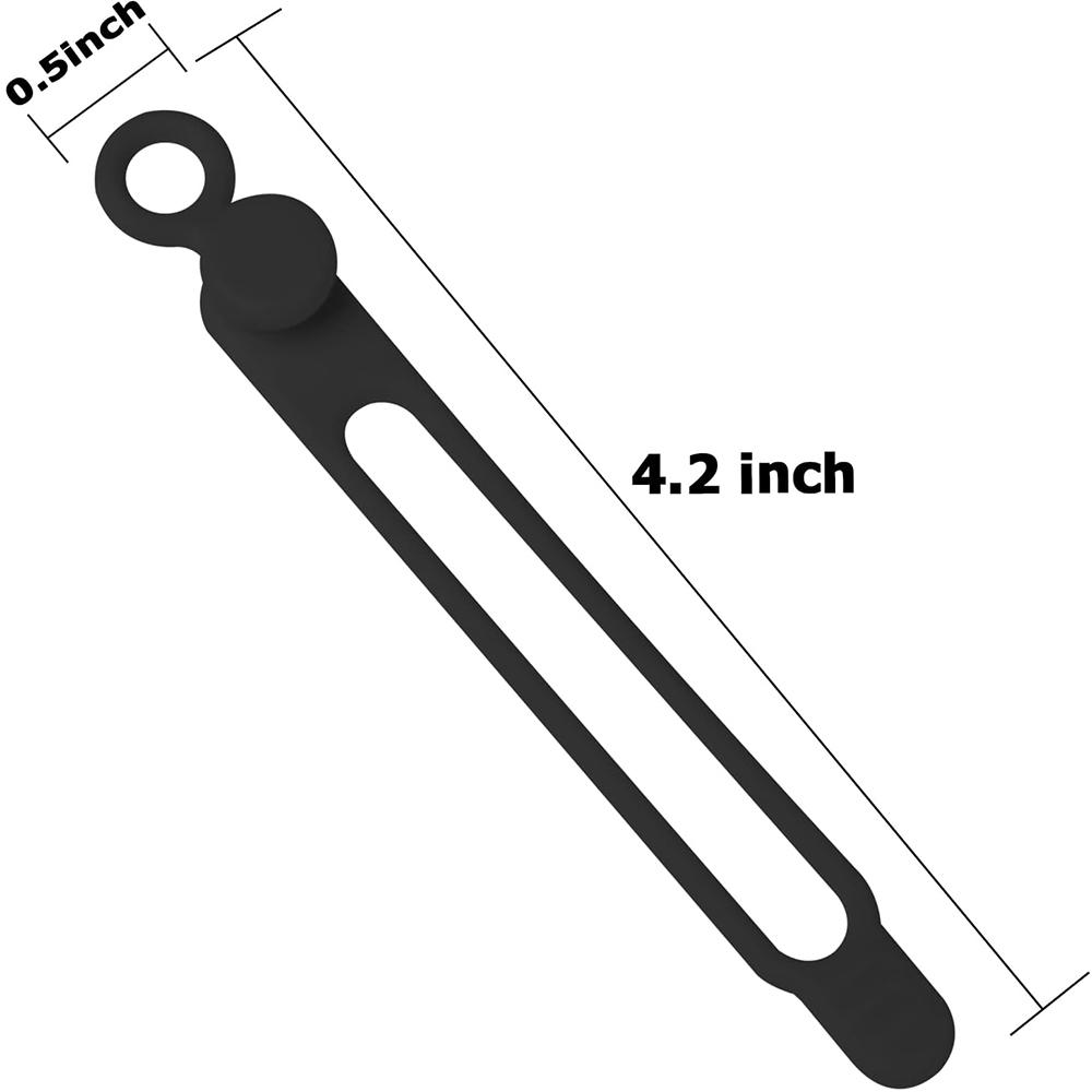 20 шт. Силиконовые кабельные стяжки Многоразовые кабельные ремешки Держатель Органайзер для USB-провода