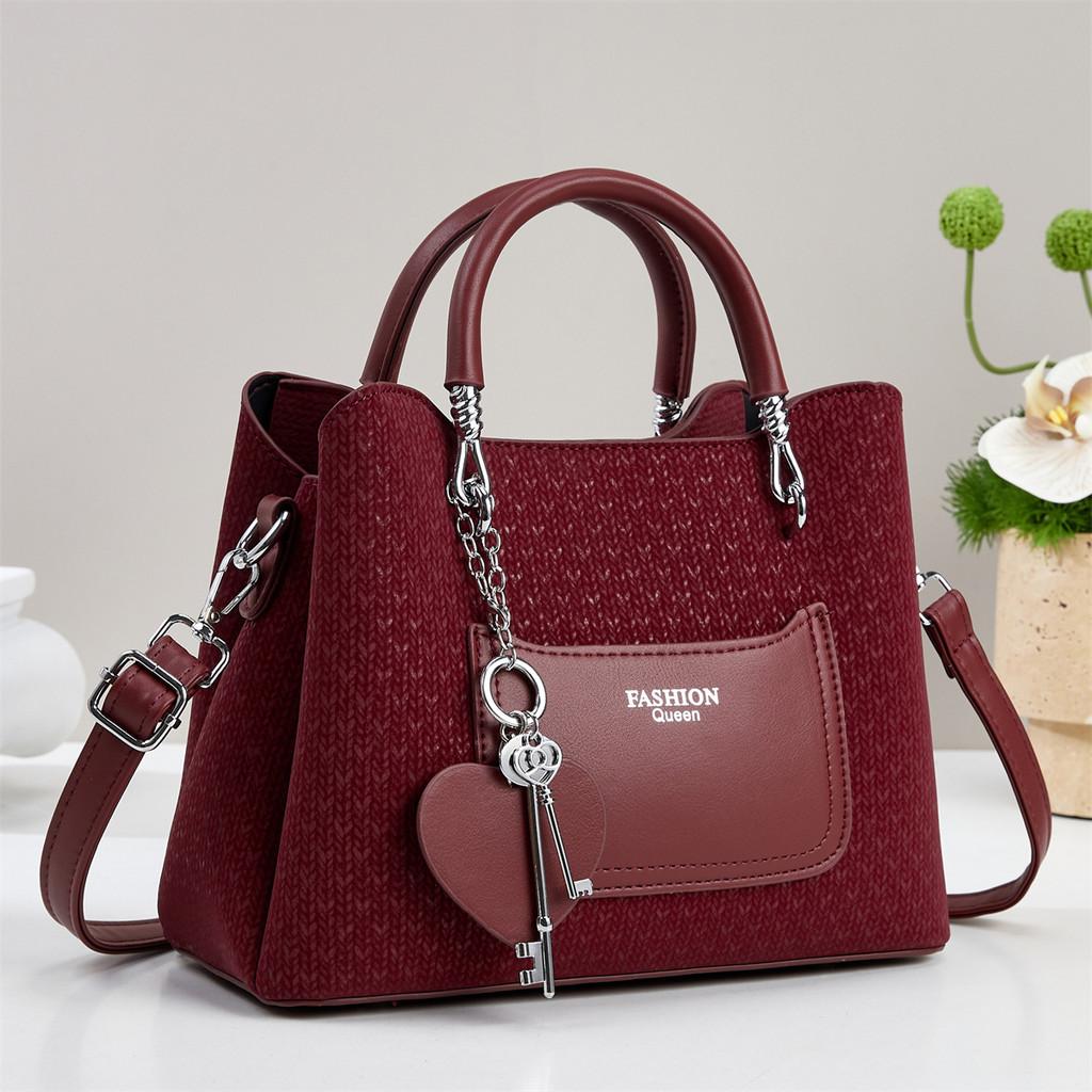 Pu Material Casual Single Shoulder Handbag With Zipper Pocket For Daily Use