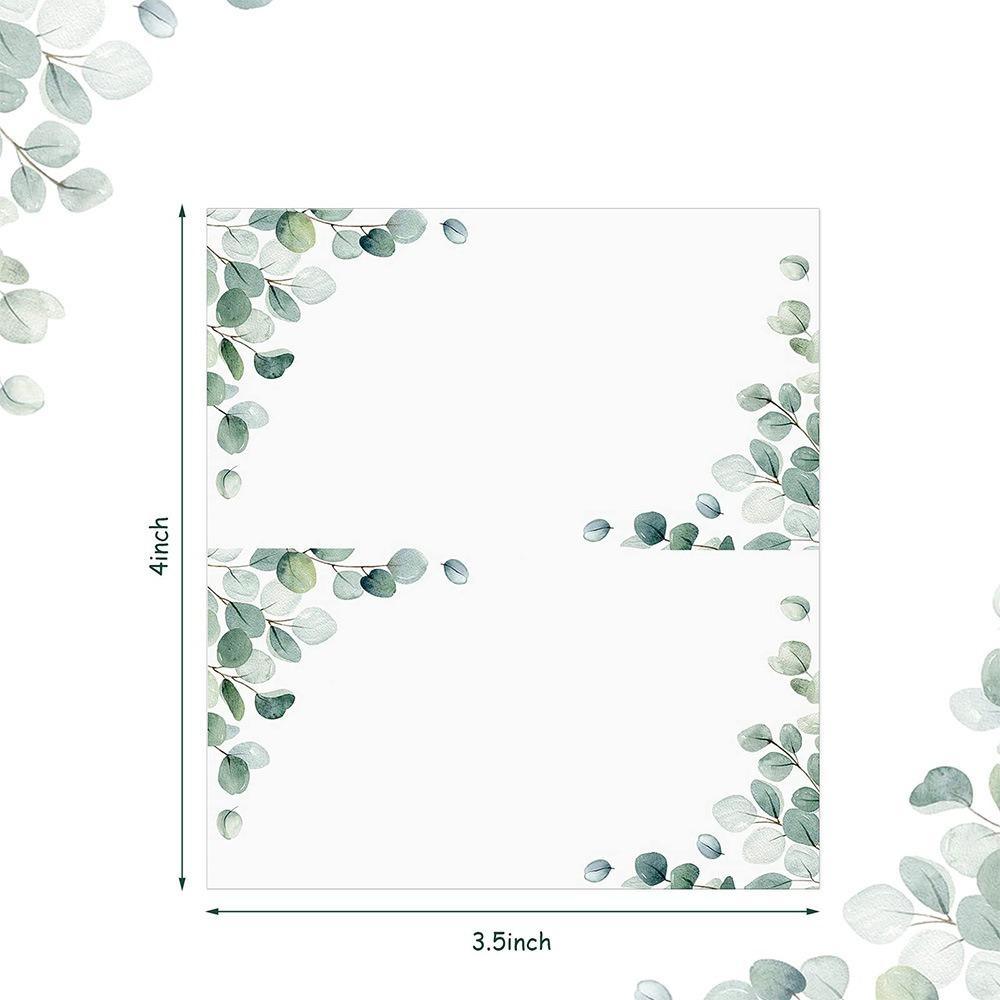 50pcs Blank Table Name Place Cards Paper Message Setting Card Tented Name Card  Banquet Tables