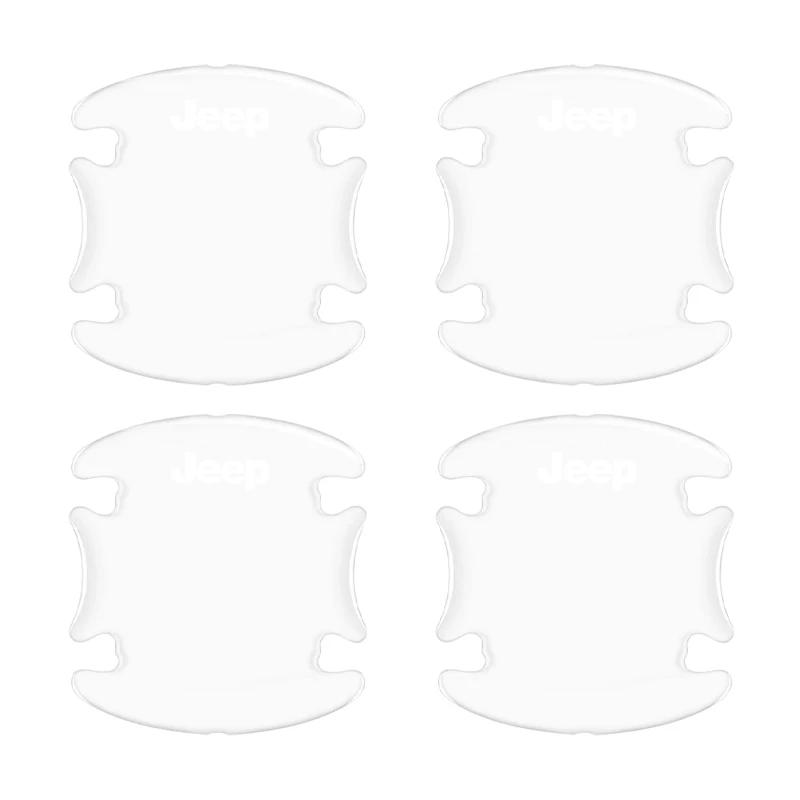 ALG4 Transparent Car Door Handle Bowl Protector Film Anti-Scratch For Jeep Wrangler Grand Cherokee Renegade Tyre Stem Air Caps