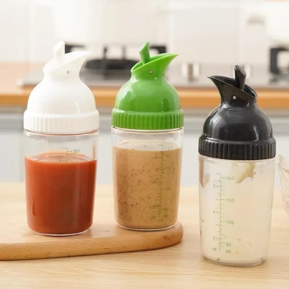 200ml Salad Dressing Jar with Lid Kitchen Supplies Gifts Kitchen Dressing Container