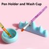 Set of Nail Brush Washing Bowl, Acrylic Liquid Powder Container, Nail Brush Holder Manicure Tools