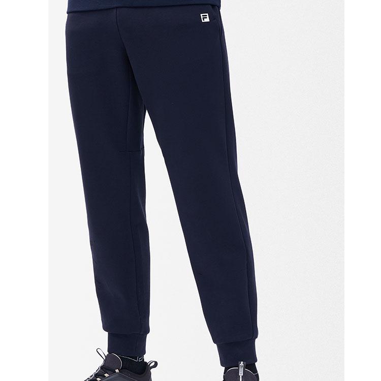 Fila Athletics Solid Logo Casual Knit Sports Pants Men Bottoms Dark-Blue A11M241611FNV
