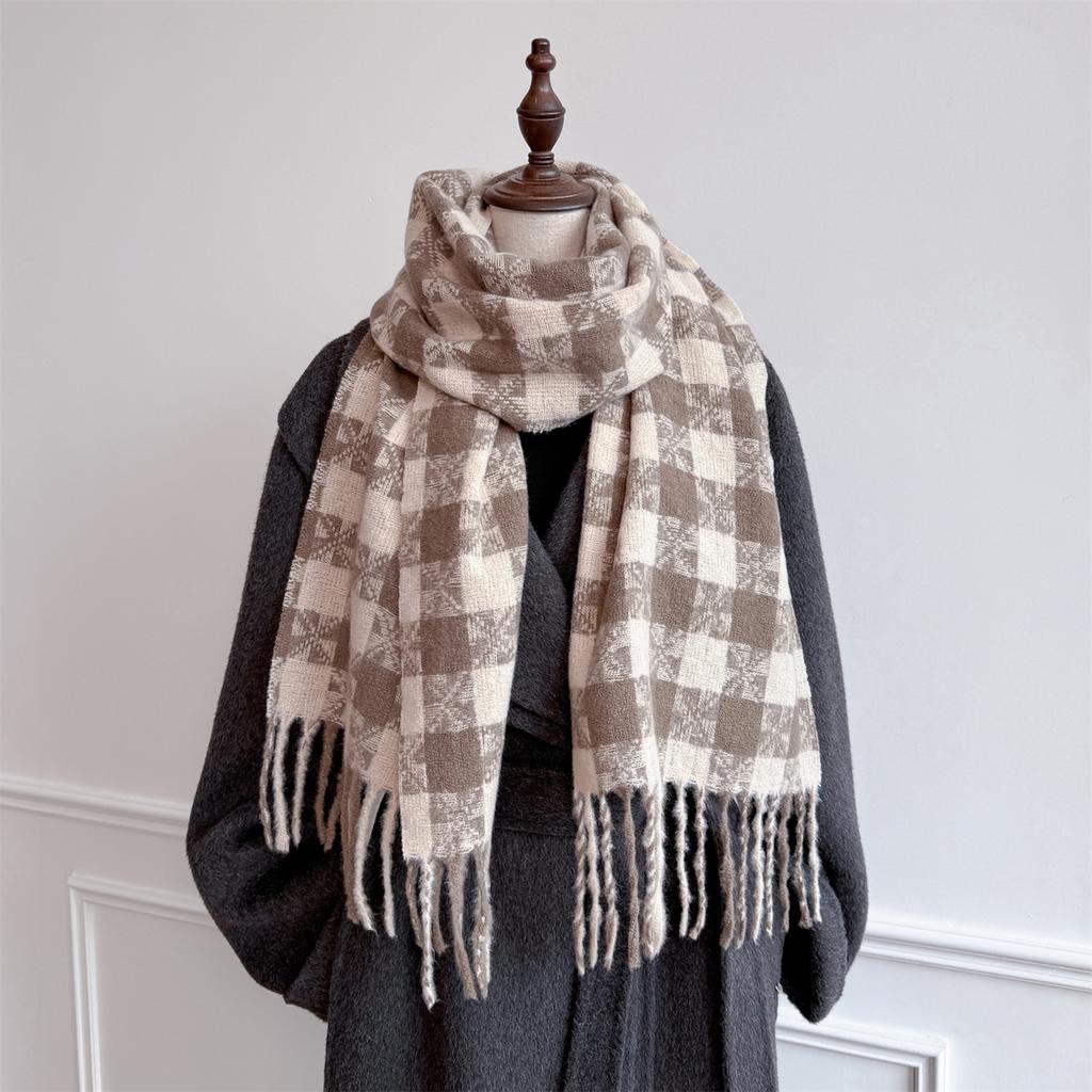Luxury Winter Cashmere Scarf Women Design Warm Pashmina Blanket Poncho Scarves Female Shawl Wraps Thick Foulard Bufanda