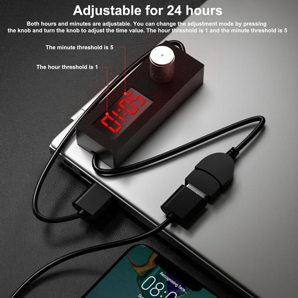 Цифровой USB-таймер Переключающий шнур Провод Цифровой 24-часовой Регулируемый тайминг Отключение питания Таймер обратного отсчета Электротовары