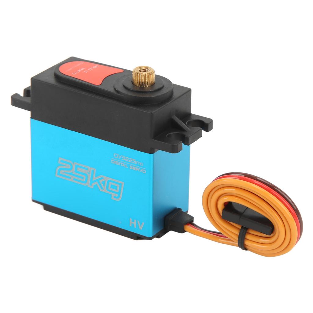 Servo Motor Digital 25kg Waterproof Metal Gear 180 degrees  Control Angel for Robot RC Car Blue