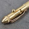Solid Handmade Brass Gel Ink Pen Retro Twist Pattern Bolt Action Writing Tool