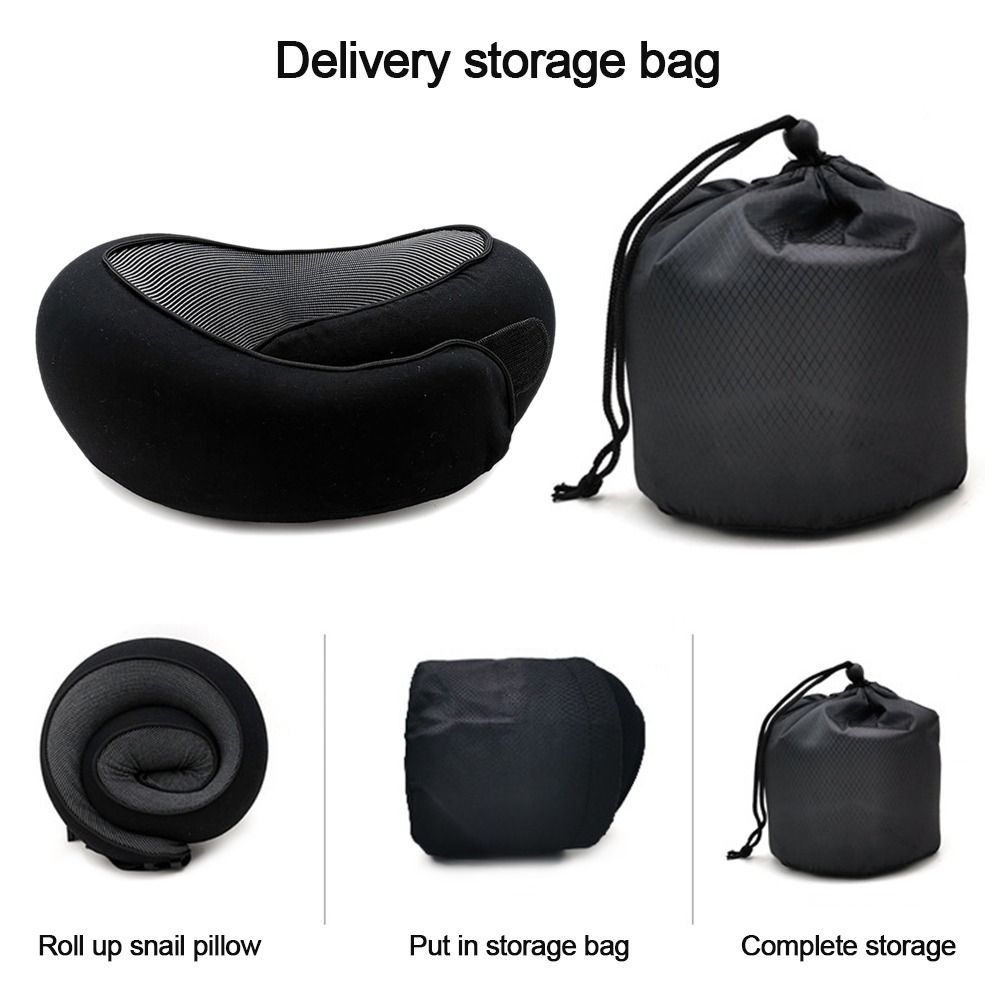 U-shaped Memory Foam Pillow Adjustable Airplane Cushion Portable Travel Neck Pillow