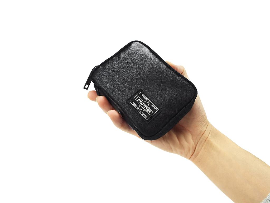 Porter Компактный кошелек круглый на молнии для монет TACTICAL кошелек Wallet PORTER-654-07081 Мужской Женский (черный)