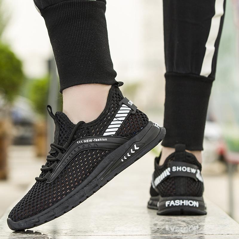 Обувь Мужская обувь Летняя сетчатая универсальная мужская кроссовка Дышащая сетчатая спортивная повседневная обувь Обувь больших размеров мужская