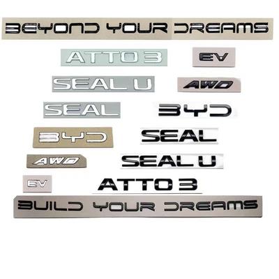 3D АБС Хром Черный Значок Буквы BYD Наклейка На Багажник Автомобиля Для BYD SEAL QIN HAN SONG Plus ATTO3 SEAL U Аксессуары