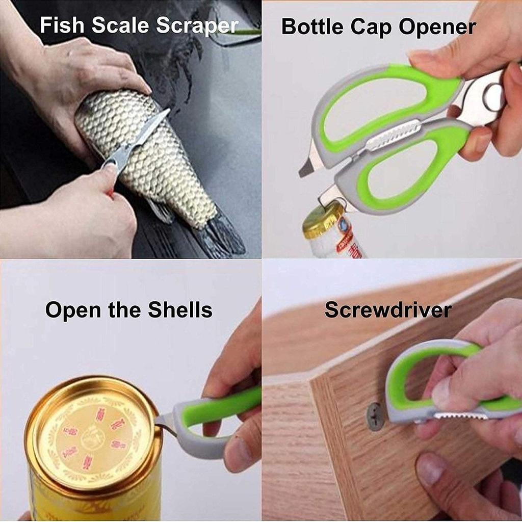 Многофункциональные кухонные ножницы из нержавеющей стали с магнитом Сверхпрочные ножницы для резки продуктов и костей