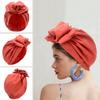 1PC Beauty Headscarf Bandana Headwrap Cotton Headband Head Wraps Solid Color Elegant Turban Hat Muslim Cap Retro Style